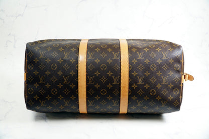 [Rank AB] LOUIS VUITTON Monogram Keepall Bandouliere 50 Travel Boston Bag M41416