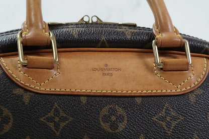 [Good] Louis Vuitton Monogram Trouville M42228 Handbag Brown Canvas Vintage Auth
