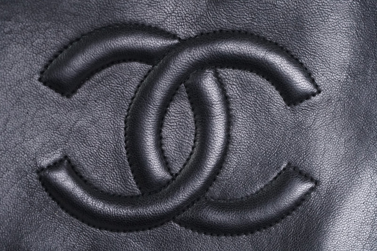 CHANEL Matelasse Half Moon Chain Shoulder Bag Lambskin Black GHW Vintage