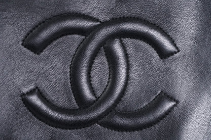 CHANEL Matelasse Half Moon Chain Shoulder Bag Lambskin Black GHW Vintage