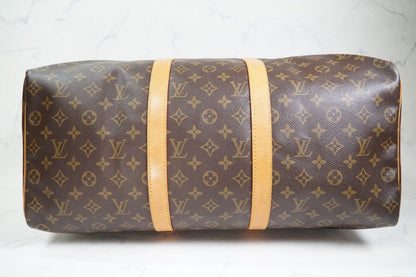 [AB Rank] Louis Vuitton Keepall 50 Monogram Canvas Travel Duffle Bag Vintage