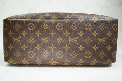 [Rank AB] Louis Vuitton Deauville M47270 Monogram Canvas Handbag Vintage Auth