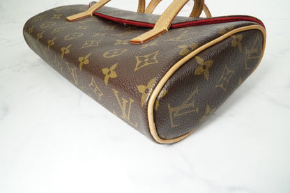 [AB Good] Louis Vuitton Monogram Sonatine Handbag M51902 Brown Canvas Authentic