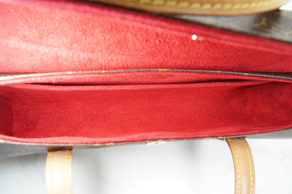 [AB Good] Louis Vuitton Monogram Sonatine Handbag M51902 Brown Canvas Authentic