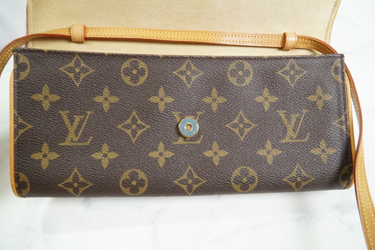 [Excellent] Vintage Louis Vuitton Monogram Pochette Twin GM Crossbody Bag M51852