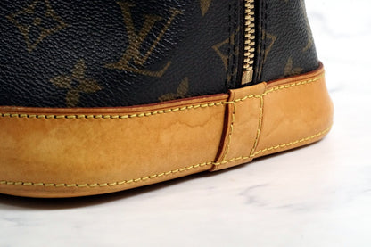 [Rank AB] Louis Vuitton Monogram Alma PM Handbag Brown M51130 Vintage Authentic