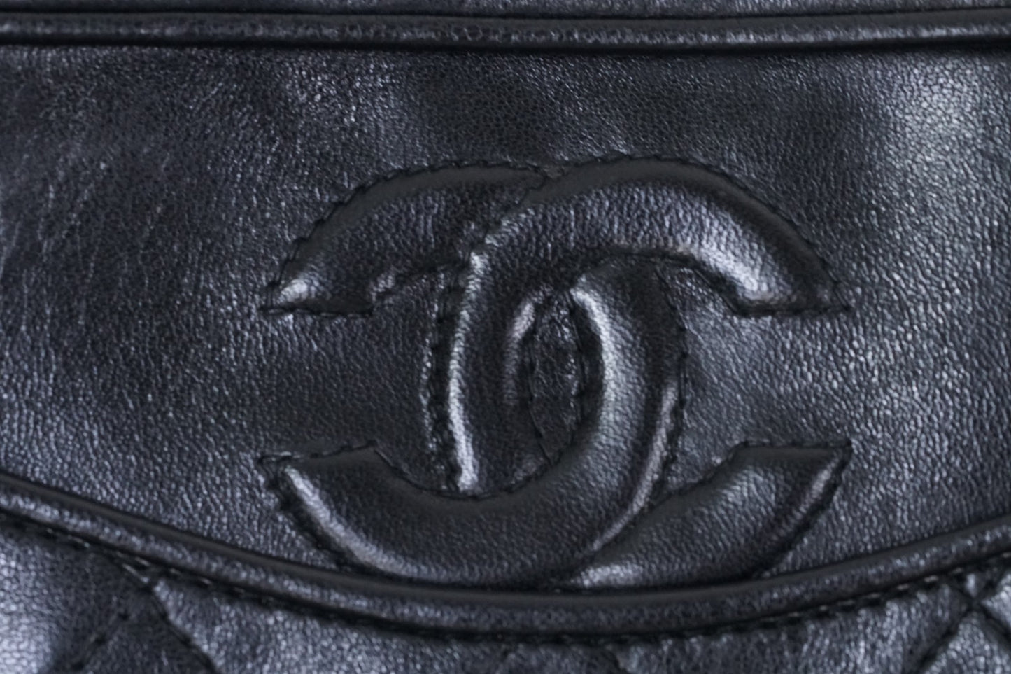 [Rank AB] CHANEL Matelasse Fringe Chain Shoulder Bag Black Lambskin Gold G Card