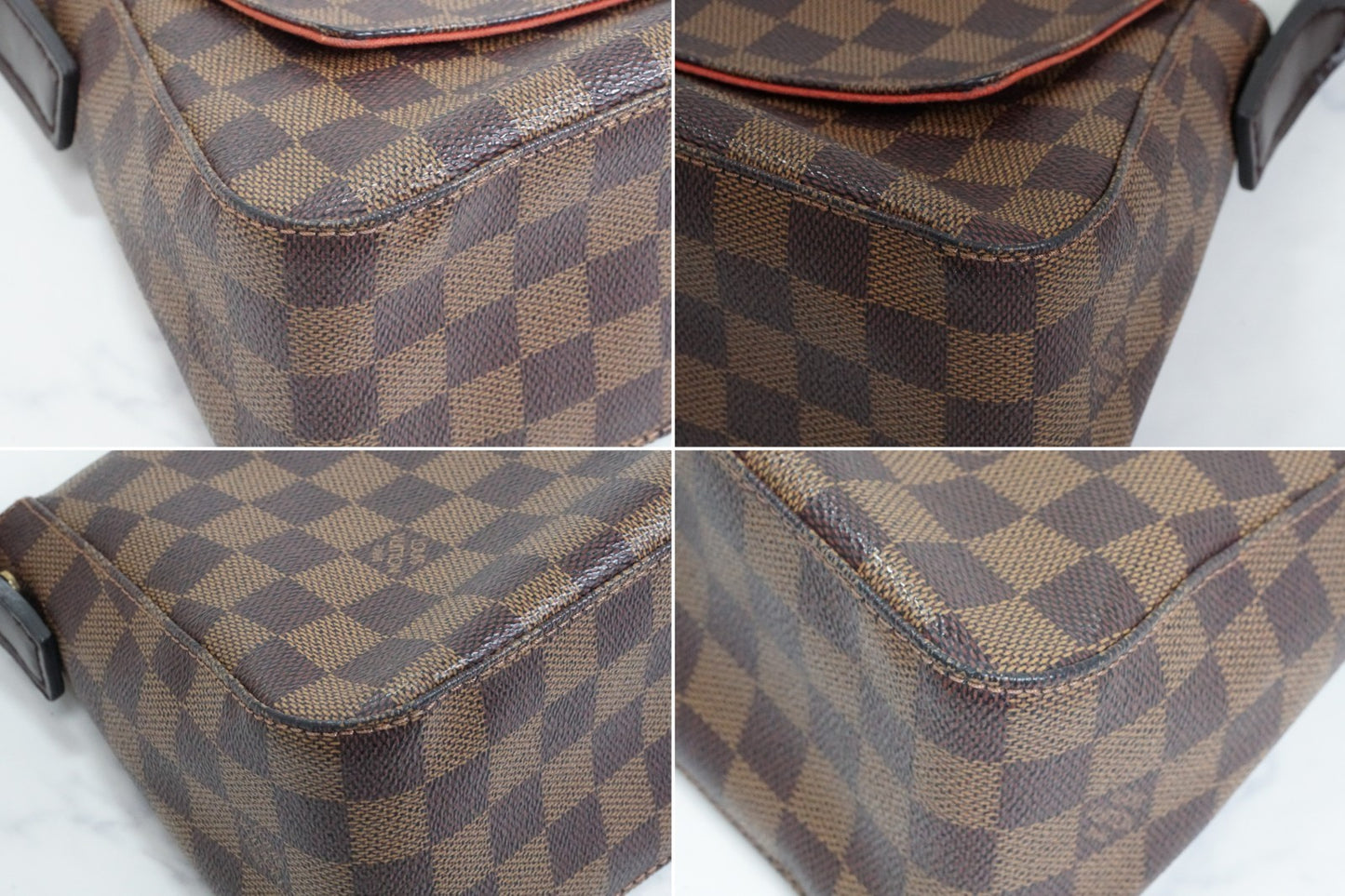 [Very Good] Louis Vuitton Damier Ebene Mini Looping Special Order N51158 Bag