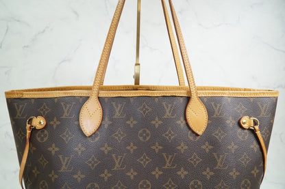 [Rank AB] LOUIS VUITTON Monogram Neverfull MM M40156 Brown Tote Shoulder Bag