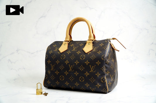 [AB] LOUIS VUITTON Monogram Speedy 25 Handbag Brown M41109 Vintage Authentic