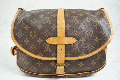 [Good] Louis Vuitton Monogram Saumur 30 Shoulder Bag M42256 Crossbody Vintage