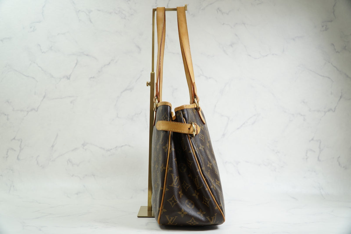 [Rank AB] Louis Vuitton Monogram Batignolles Horizontal M51154 Tote Bag Auth