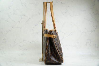 [Rank AB] Louis Vuitton Monogram Batignolles Horizontal M51154 Tote Bag Auth