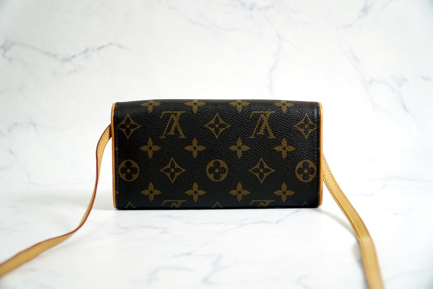 [Rank AB] Louis Vuitton Monogram Pochette Twin PM Shoulder Clutch Bag M51854