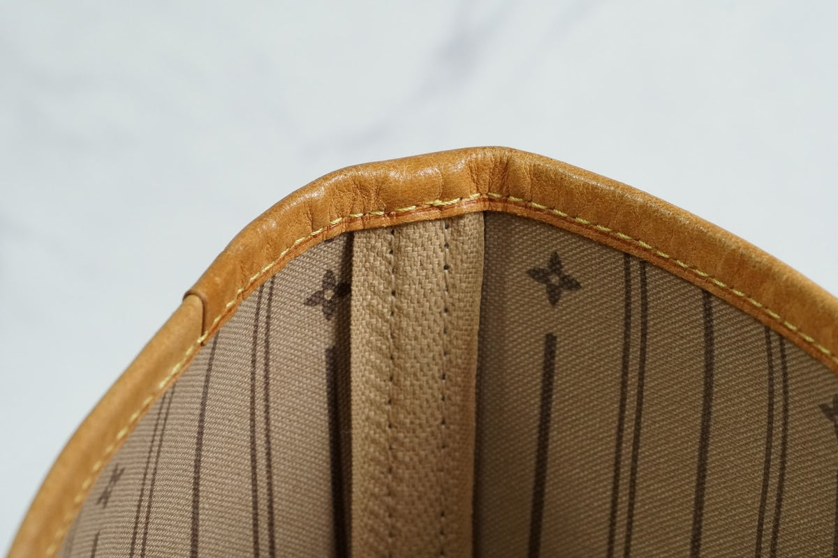 [Rank AB] LOUIS VUITTON Monogram Neverfull MM M40156 Brown Tote Shoulder Bag