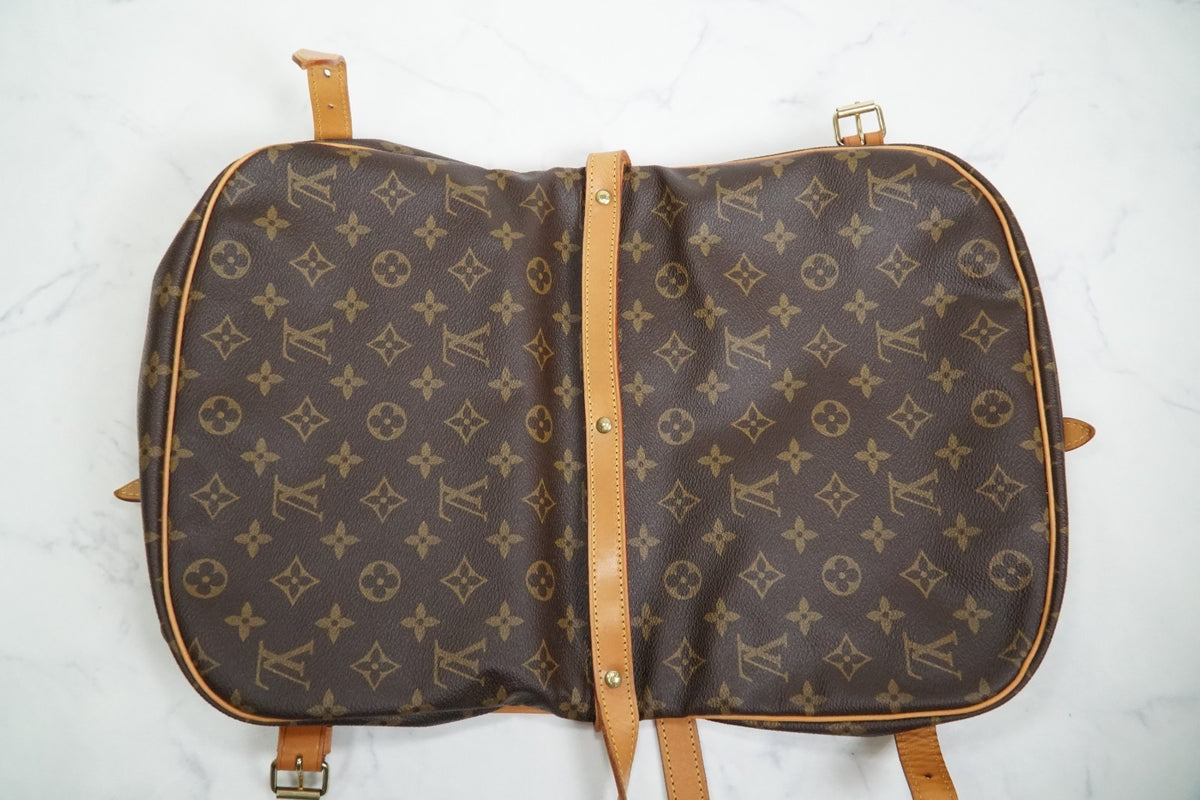 [Excellent] Louis Vuitton Monogram Saumur 30 Shoulder Bag M42256 Vintage Auth