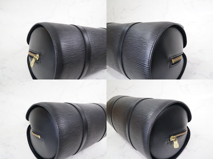 [Rank AB] LOUIS VUITTON Epi Soufflot Shoulder Bag Noir M52222 w/Pouch Dust Bag