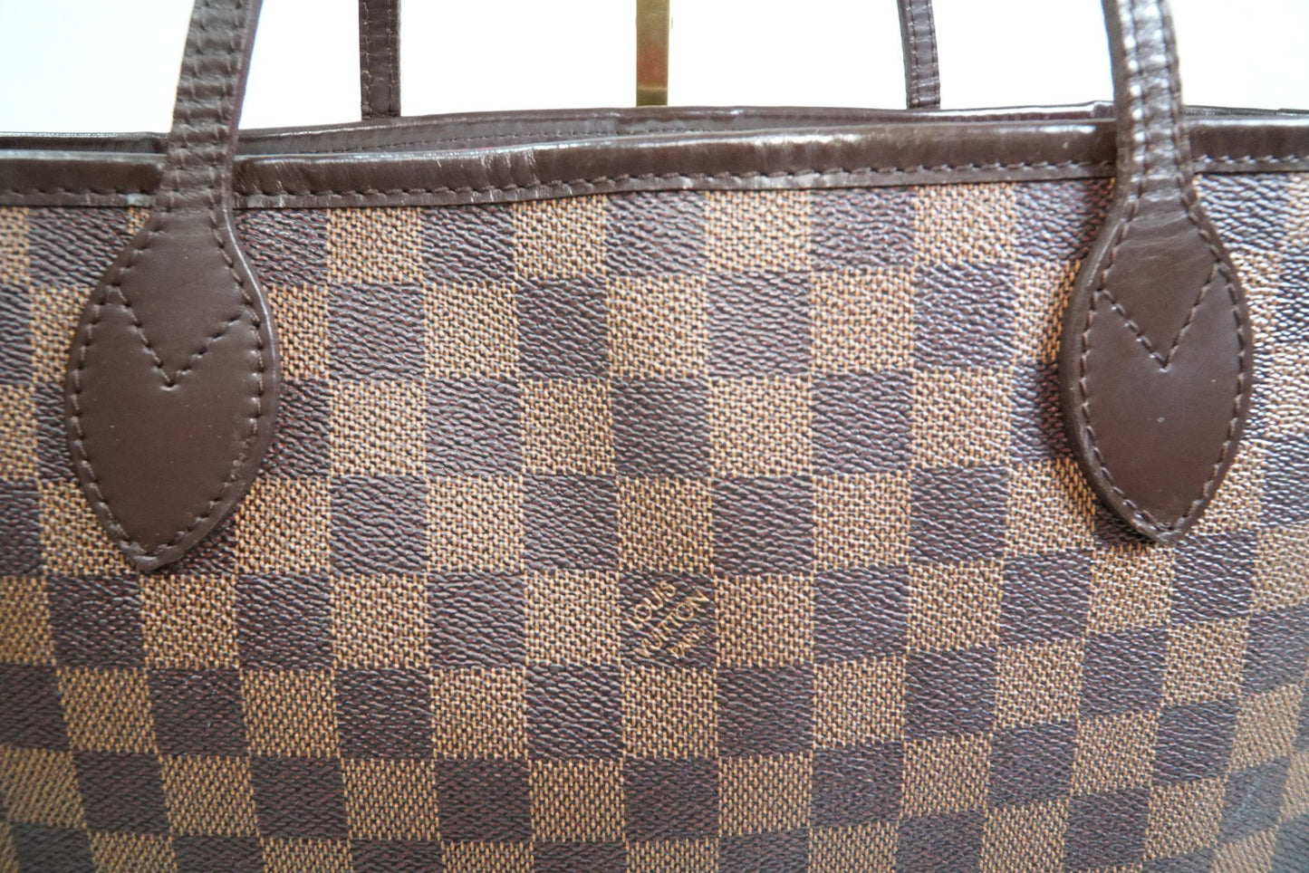 [Rank AB] Louis Vuitton Damier Ebene Neverfull MM Tote Bag Brown Canvas N51105