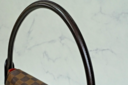 [Very Good] Louis Vuitton Damier Ebene Mini Looping Special Order N51158 Bag