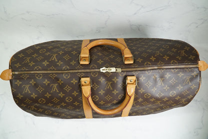[AB] LOUIS VUITTON Monogram Keepall 55 Boston Bag M41424 Travel Duffle Leather