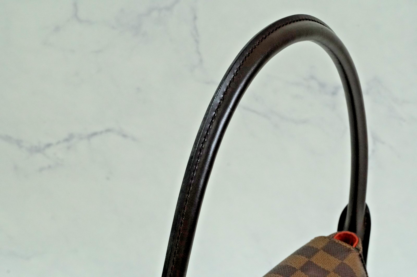 [Very Good] Louis Vuitton Damier Ebene Mini Looping Special Order N51158 Bag