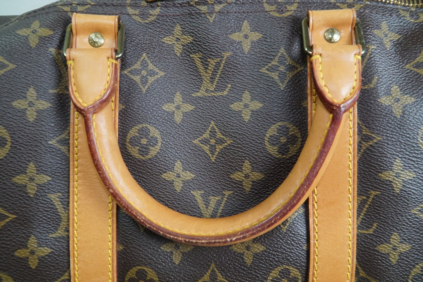[AB] LOUIS VUITTON Monogram Keepall 55 Boston Bag M41424 Travel Duffle Leather