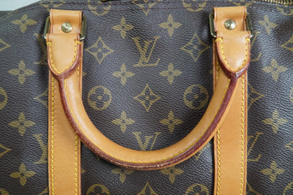 [AB] LOUIS VUITTON Monogram Keepall 55 Boston Bag M41424 Travel Duffle Leather