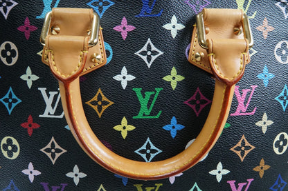 [AB] Louis Vuitton Monogram Multicolore Alma PM Black Handbag M92646 Authentic