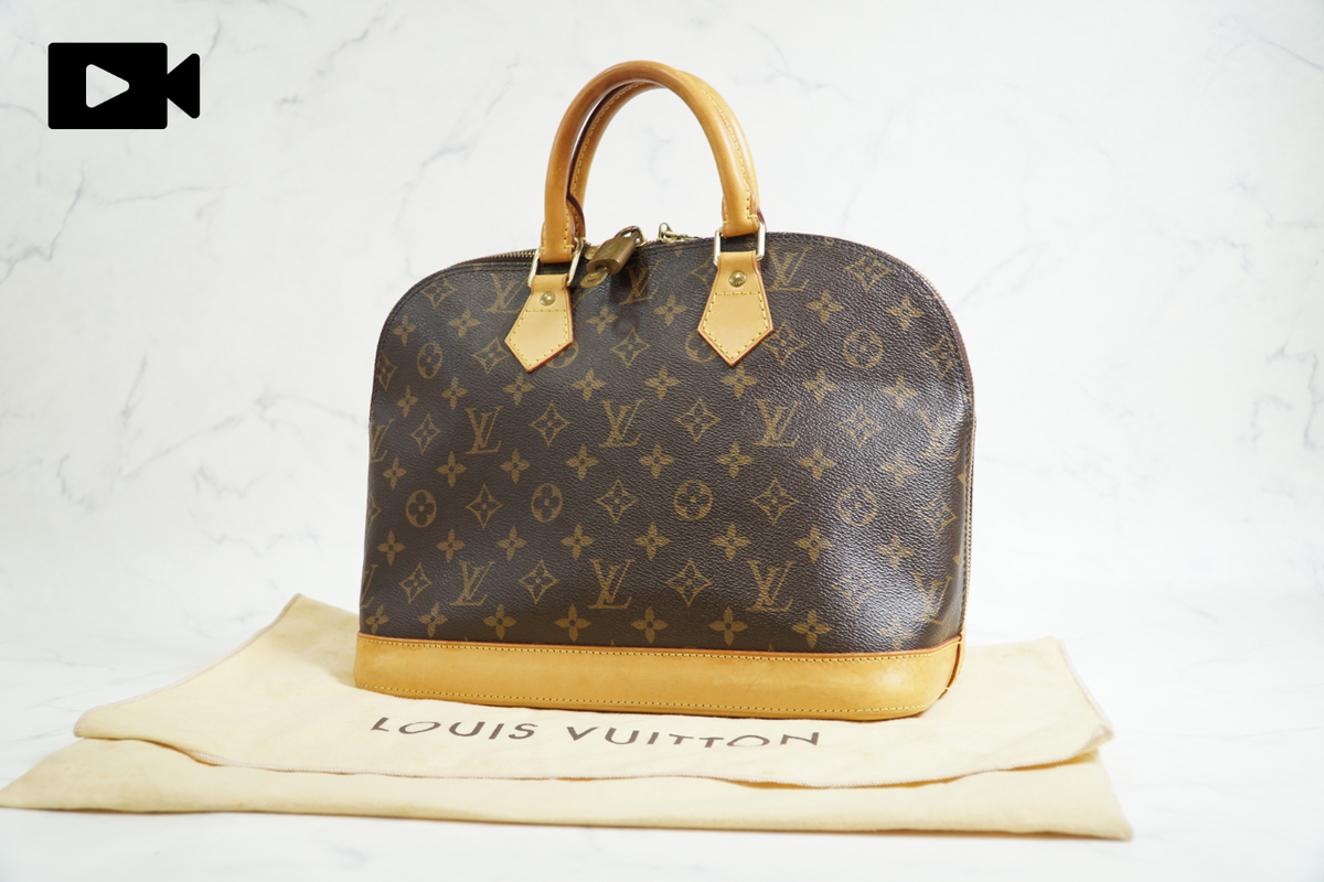 [Rank AB] Louis Vuitton Monogram Alma PM Handbag Brown M51130 Vintage Authentic
