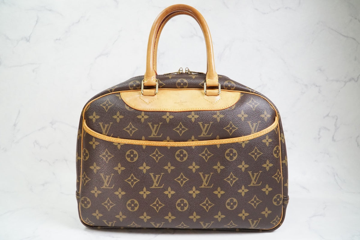 [Rank AB] Louis Vuitton Deauville M47270 Monogram Canvas Handbag Vintage Auth