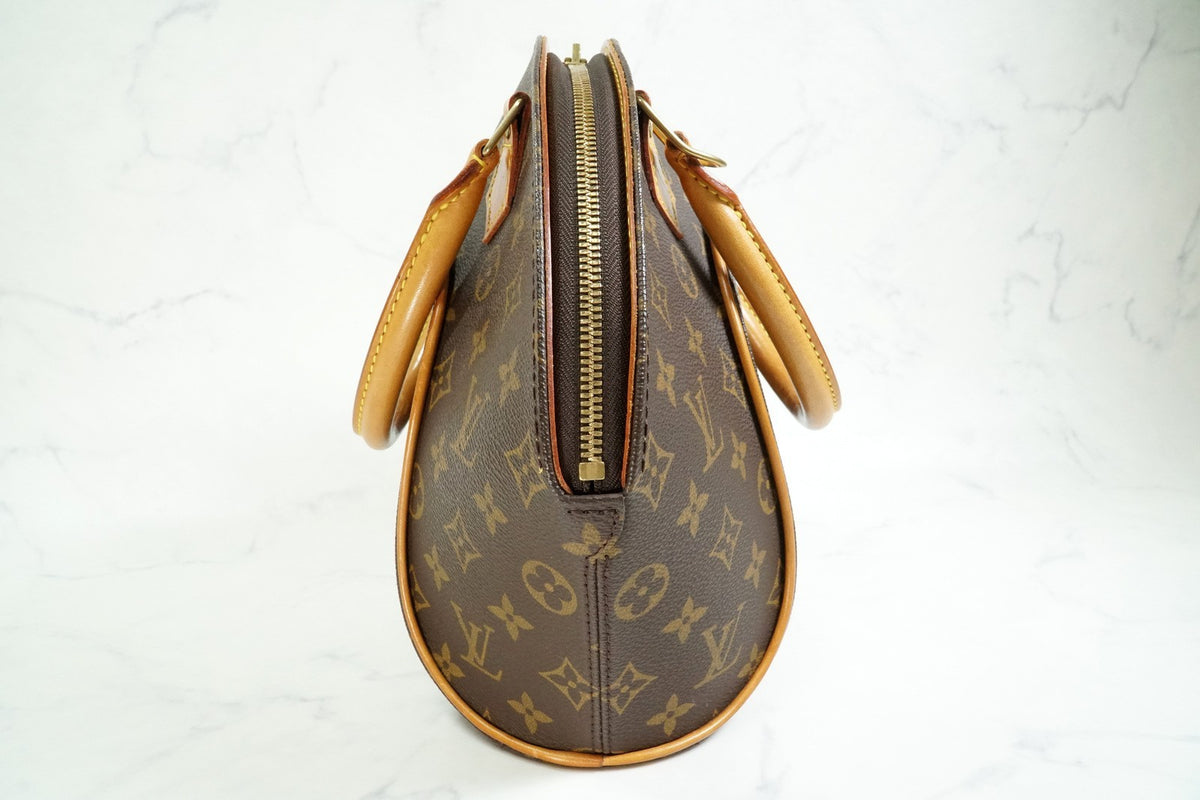 [Very Good] Louis Vuitton Monogram Ellipse PM Handbag Brown Canvas M51127 Auth