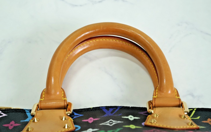 [AB] Louis Vuitton Monogram Multicolore Alma PM Black Handbag M92646 Authentic