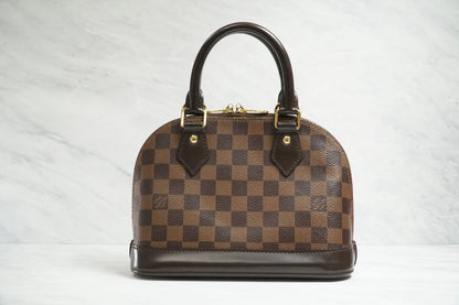 [Excellent] Louis Vuitton Damier Ebene Alma BB 2Way Handbag Shoulder Bag N41221