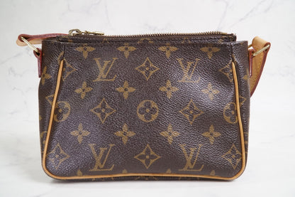 [Rank AB] LOUIS VUITTON Monogram Viva Cite PM Shoulder Bag M51165 Brown Leather