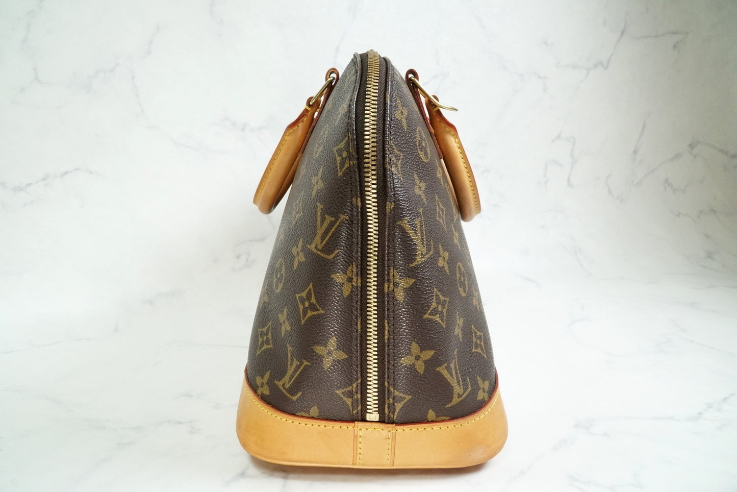 [AB Rank] LOUIS VUITTON Monogram Alma PM Handbag Tote Canvas Brown M51130 Auth