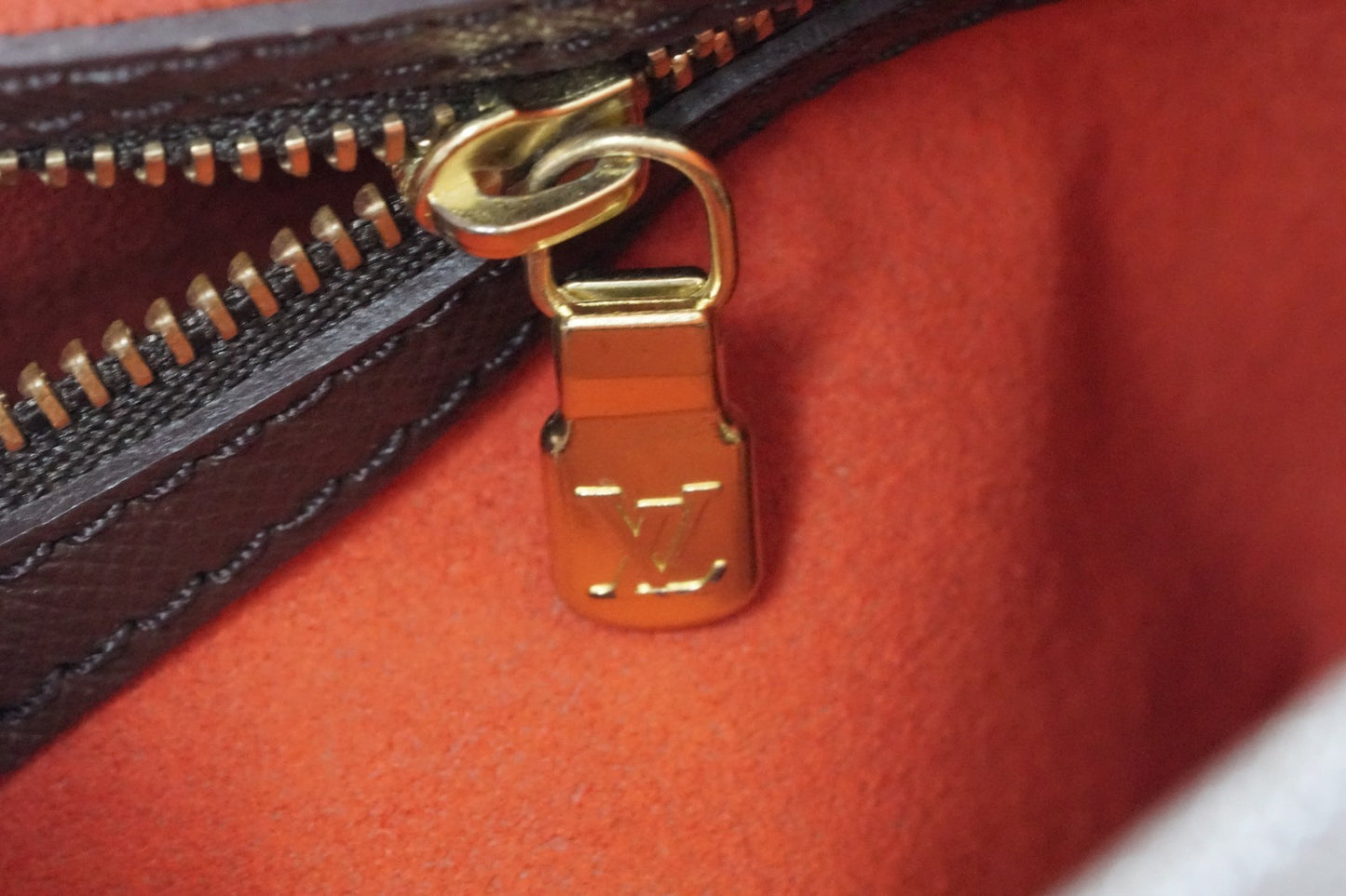 [Rank AB] Louis Vuitton Damier Ebene Marais PM N42240 Bucket Tote Bag Vintage
