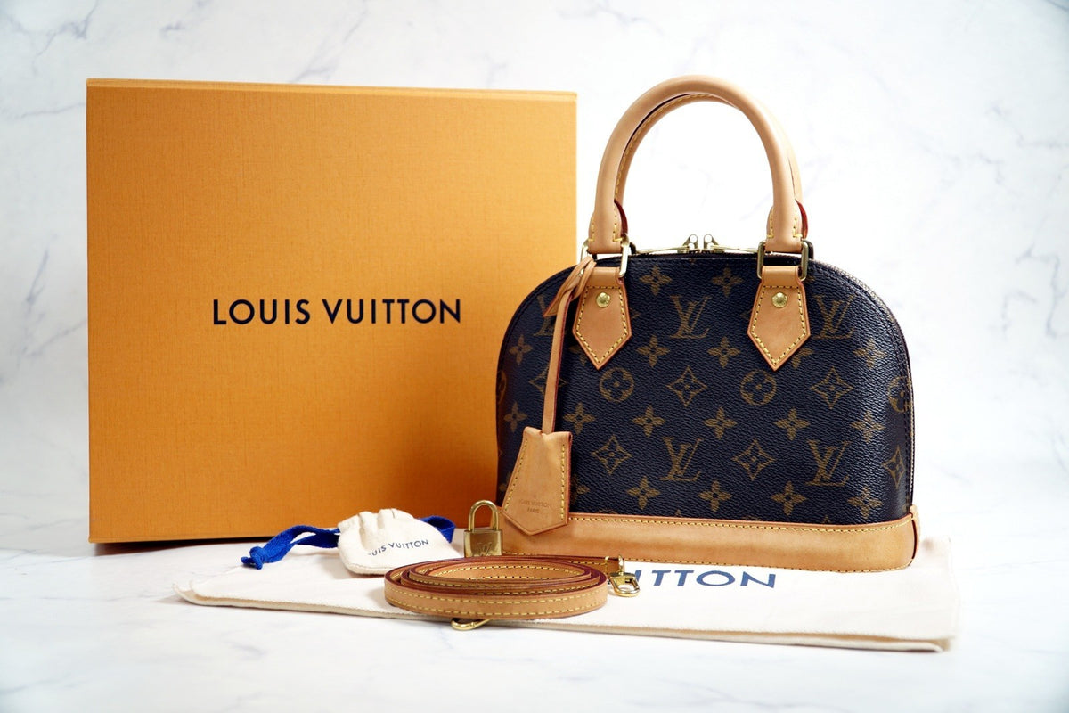 [Rank AB] LOUIS VUITTON Monogram Alma BB Handbag 2WAY Crossbody Brown Authentic