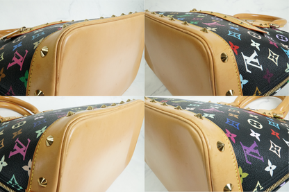 [AB] Louis Vuitton Monogram Multicolore Alma PM Black Handbag M92646 Authentic