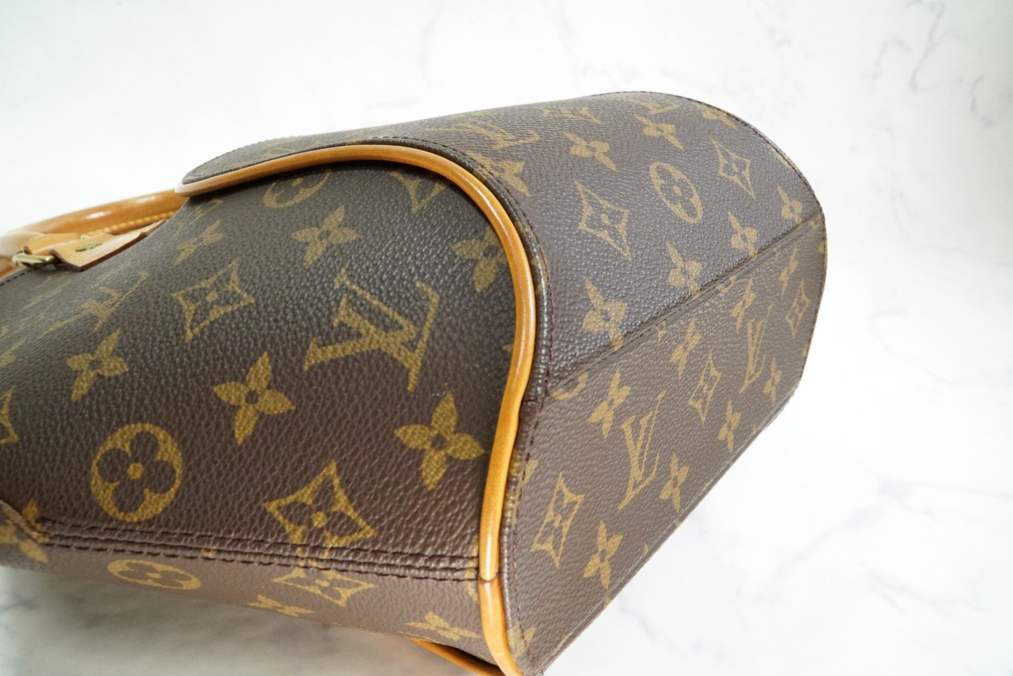 [Very Good] Louis Vuitton Monogram Ellipse PM Handbag Brown Canvas M51127 Auth