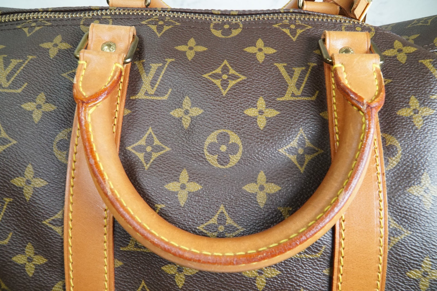 [Good] Louis Vuitton Monogram Keepall 50 Travel Boston Bag M41426 France VI882