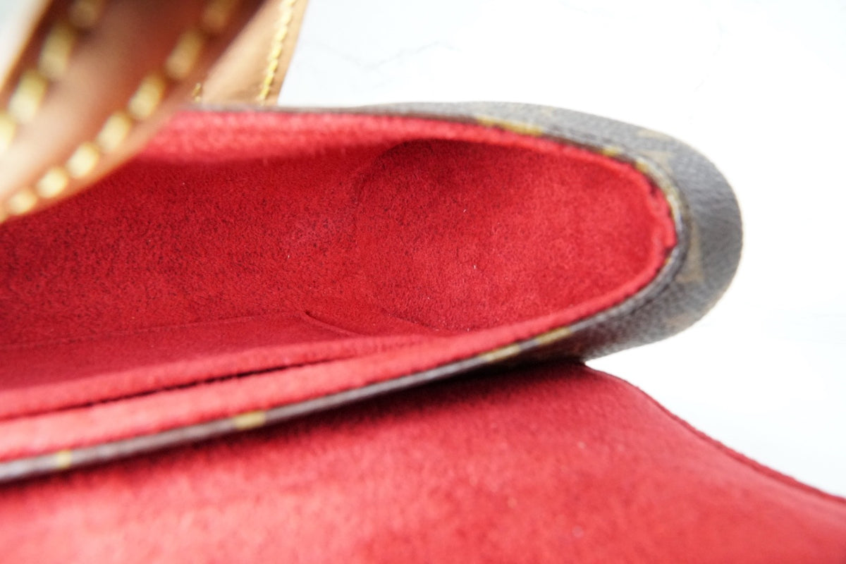 [AB Good] Louis Vuitton Monogram Sonatine Handbag M51902 Brown Canvas Authentic