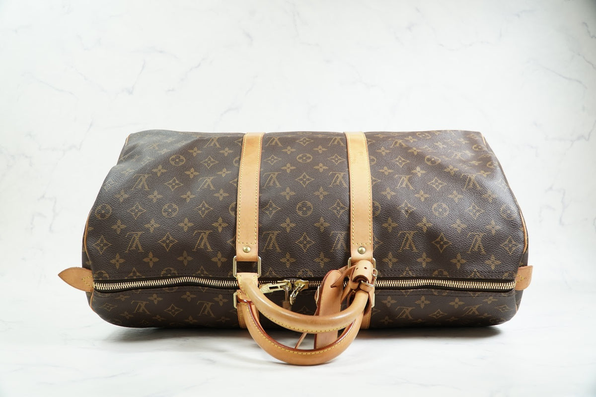 [Rank AB] Louis Vuitton Monogram Keepall 50 M41426 Boston Bag Travel Luggage