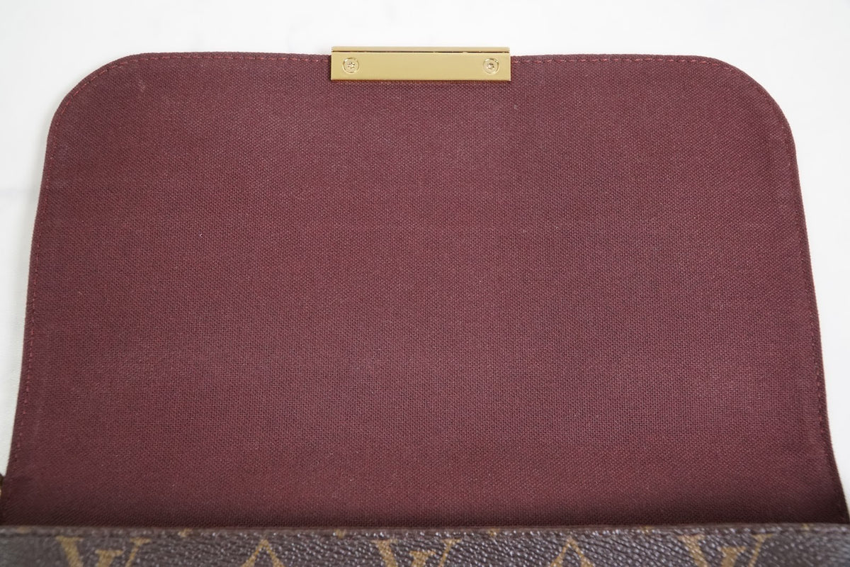 [Very Good] LOUIS VUITTON Monogram Favorite MM M40718 Shoulder Bag Purse w/Chain