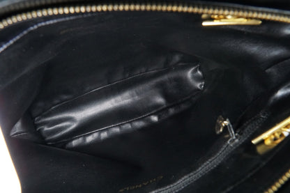Chanel Matelasse Chain Shoulder Bag Fan Shape Black Leather GHW Vintage 1-Series