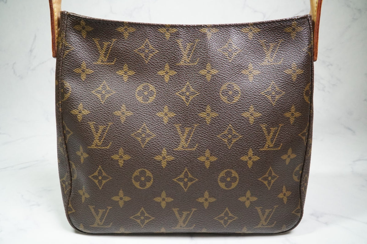 [Good] Louis Vuitton Monogram Looping MM Shoulder Bag M51146 Brown Authentic