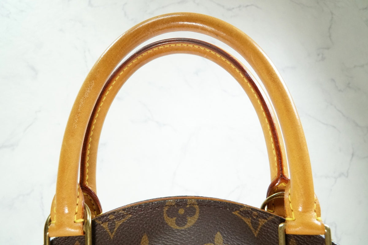 [Very Good] Louis Vuitton Monogram Ellipse PM Handbag Brown Canvas M51127 Auth
