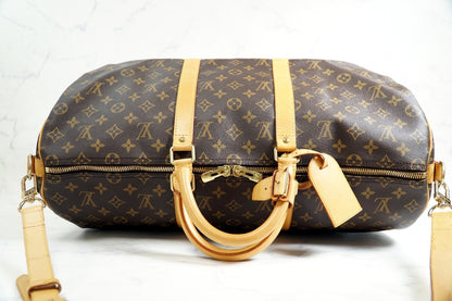 [Good] Louis Vuitton Monogram Keepall Bandouliere 50 M41416 Vintage Authentic
