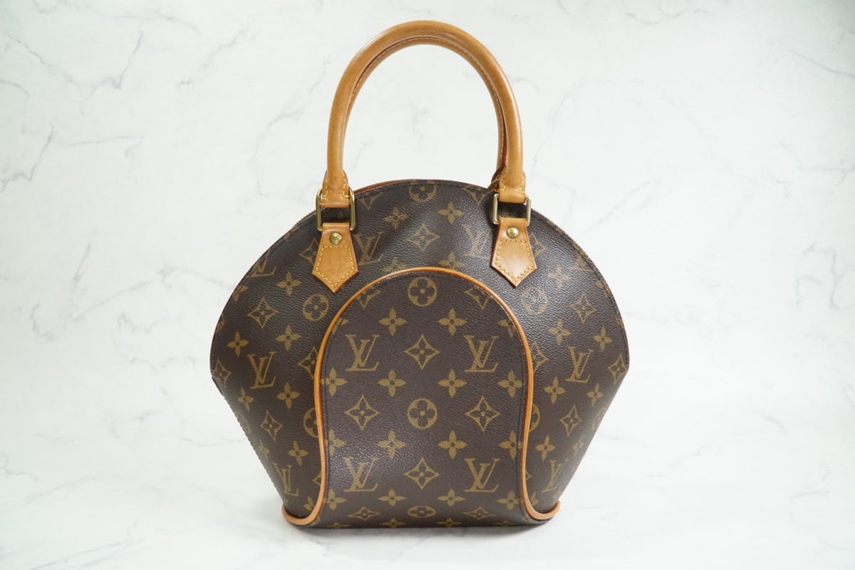 [Rank AB] Louis Vuitton Monogram Ellipse PM Handbag Brown M51127 Vintage Auth