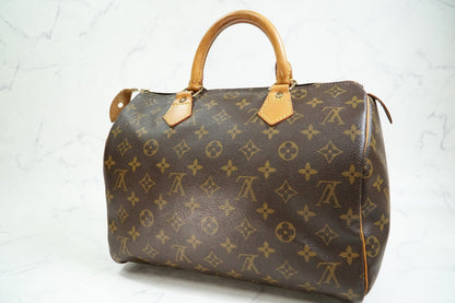 [Rank AB] Louis Vuitton Monogram Speedy 30 Handbag Boston Bag M41108 Authentic