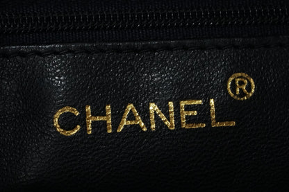 [Rank AB] CHANEL Matelasse Fringe Chain Shoulder Bag Black Lambskin Gold G Card